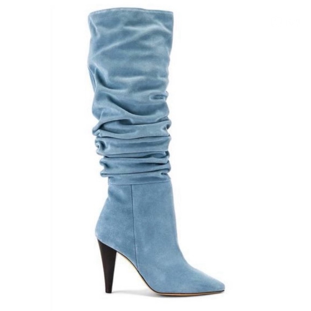 IRO Paris | Light Blue Suede Heeled Boots